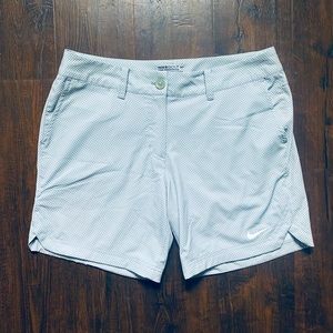 NIKE Women’s Tour Performance Dri-Fit Golf Shorts Mint & White Polka Dot Size 10